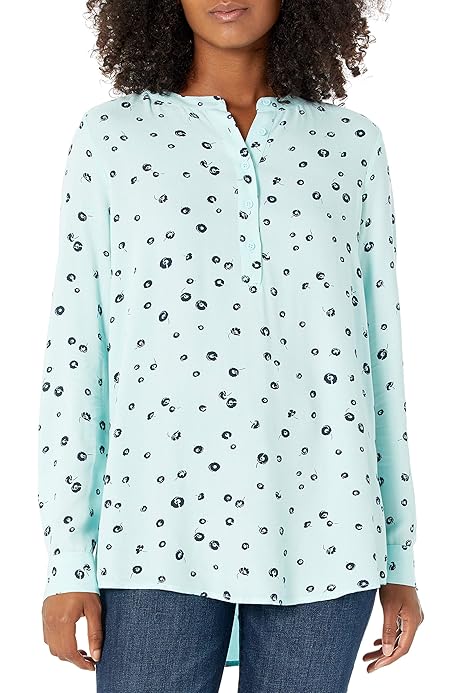 chaus split neck blouse