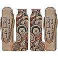 Craft Trade Set of 2 Printed Pure Copper Bottle with Lid and Carry Bag for Drinking Water BPA Free Leak Proof Boosts Immunity, Supports Digestive & Ayurveda Inspired 34oz - 1 Litre