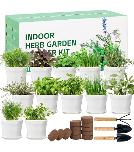 Amazon.com: 12 Herb Garden Kit Indoor - 42 Pcs Complete Kitchen