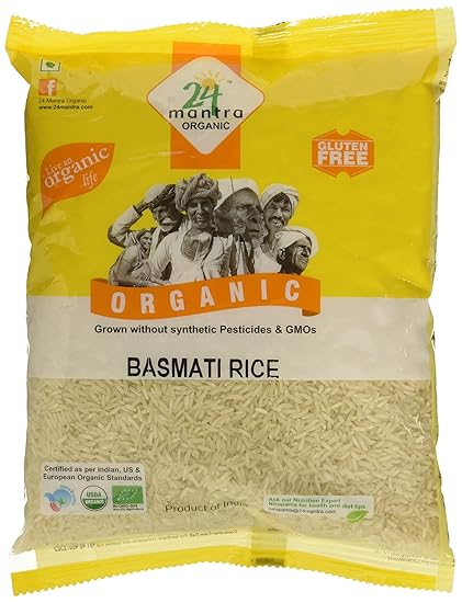 24 Mantra Organic Basmati Rice Premium Polished, 1kg