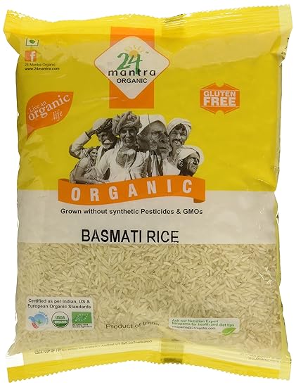 24 Mantra Organic Basmati Rice Premium Polished, 1kg