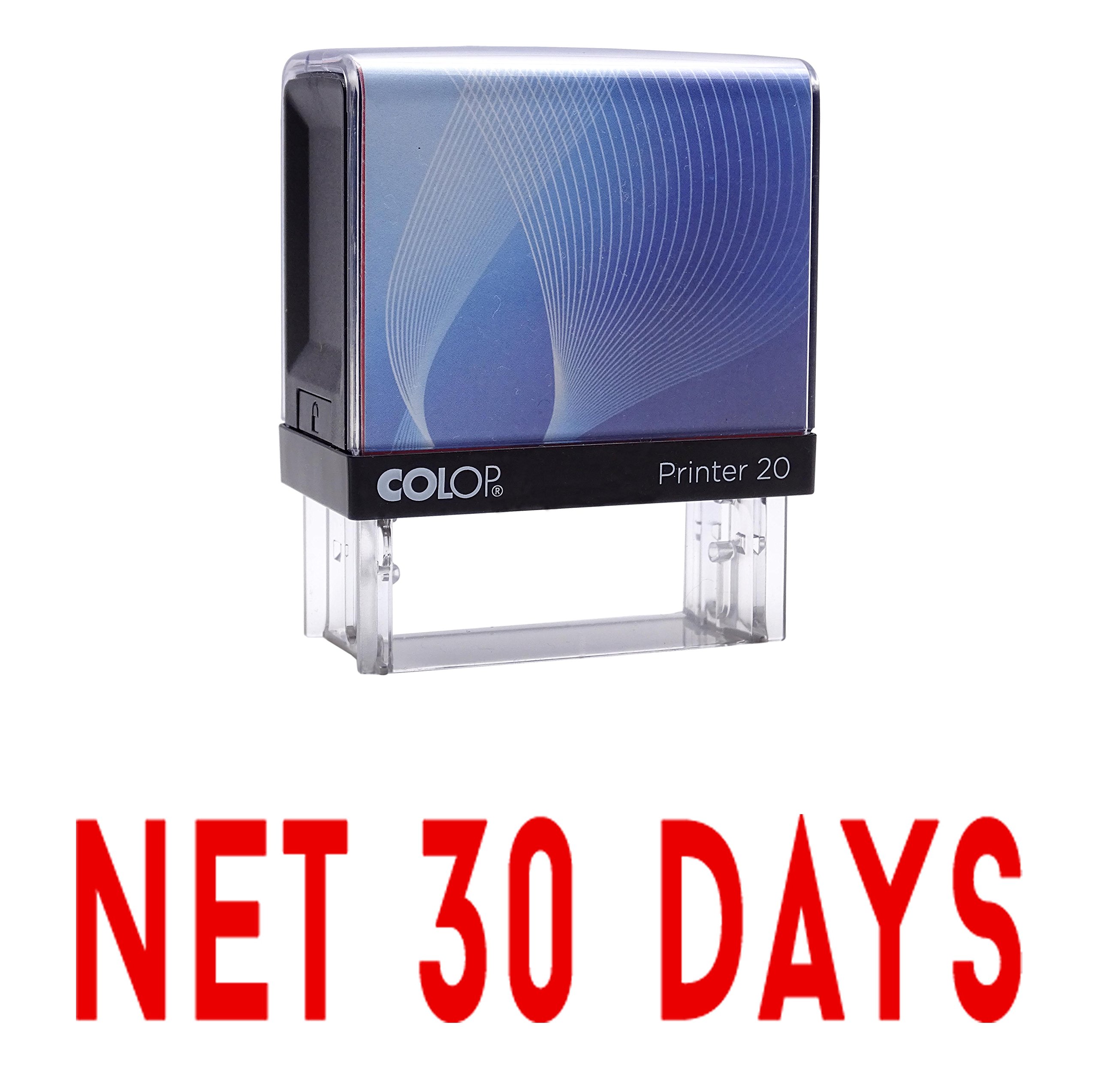 NET 30 Days Self Inking Rubber Stamp Custom Colop Office Stationary P20 Mini Stamper