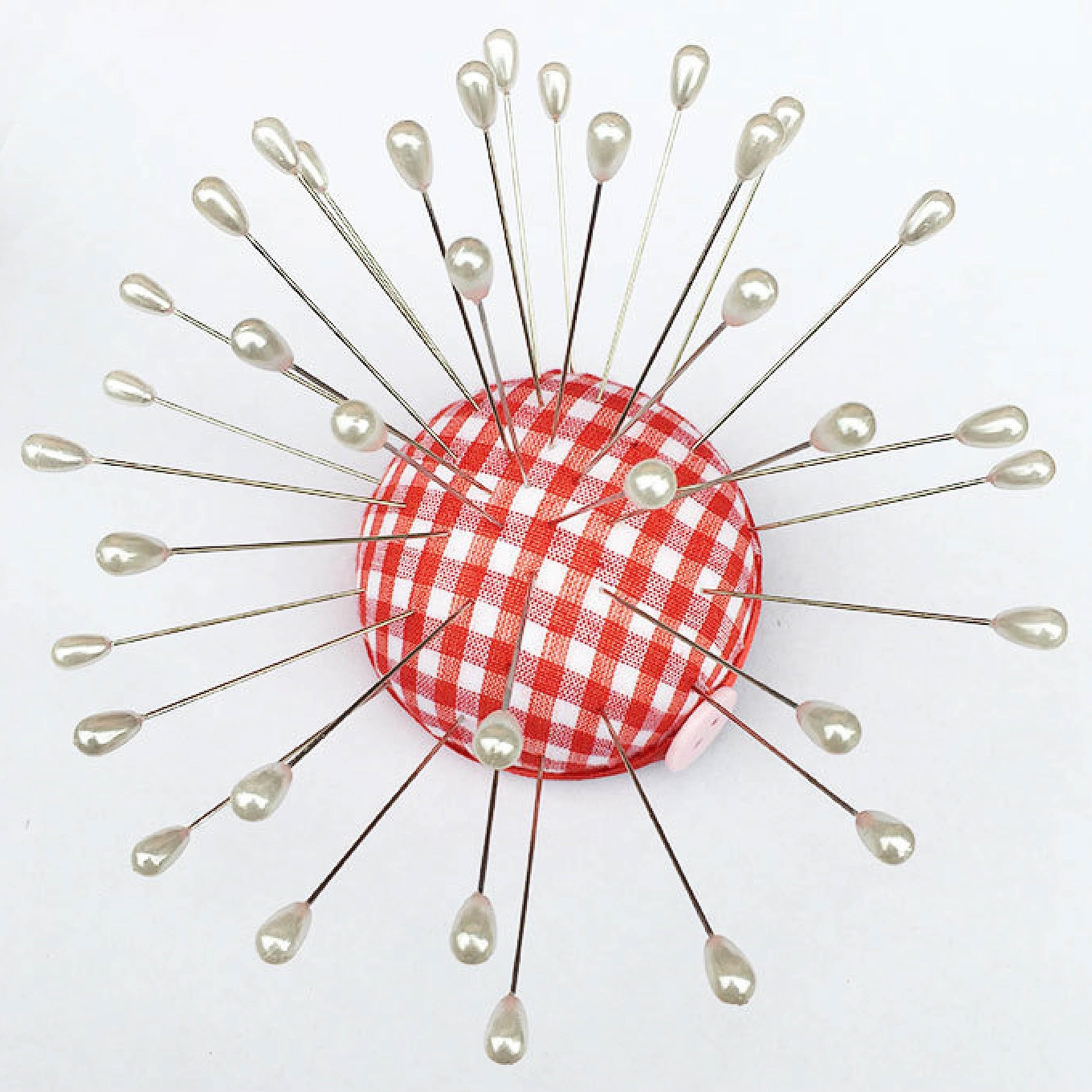 Zlongron 100 Pieces Hijab pins, Long Teardrop Pearl Head pins, Boutonniere pins, Buttonhole pins, can Also be Used for Jewelry Making Sewing Wedding Floral Decorations and DIY Crafts