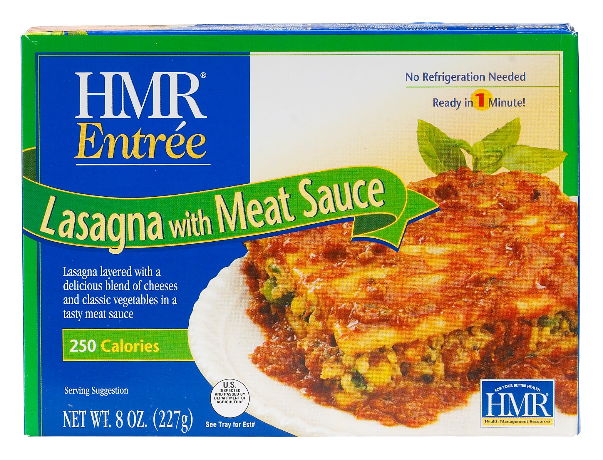HMR Entree Lasagna with Meat Sauce, 8 oz. serving (5 Count