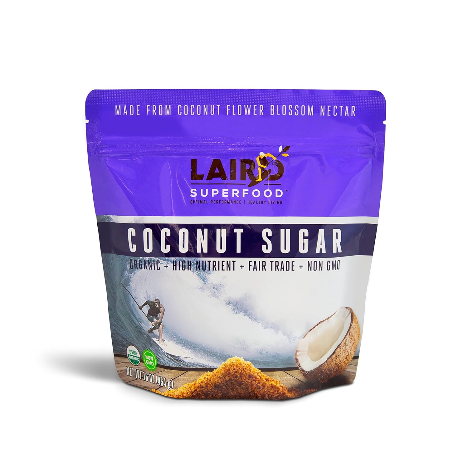 Laird Superfood Organic Coconut Sugar Non GMO, Low Glycemic Sweetener