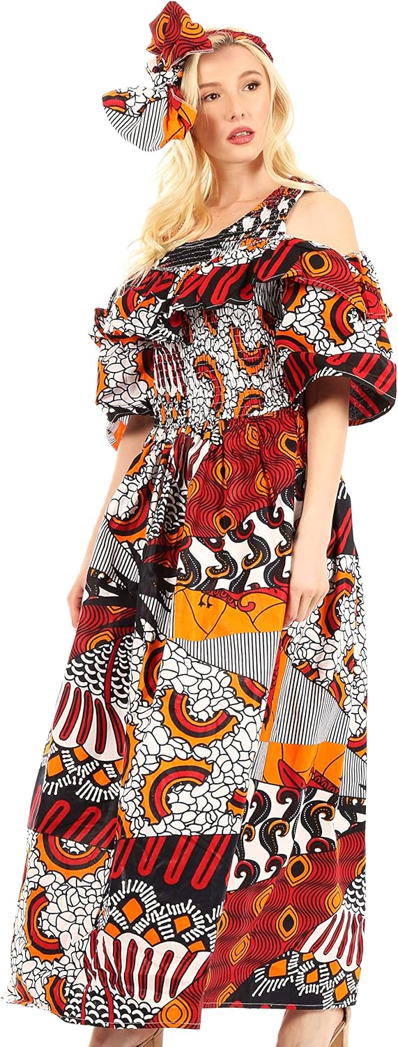 cold shoulder ankara dress