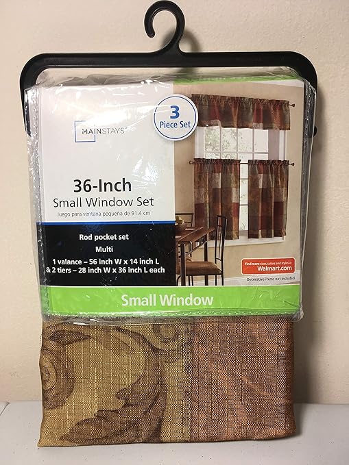 Amazon Com Tuscany Kitchen Window Curtain Set 3 Pc Home Kitchen