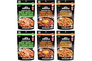 OMEALS Backpacking Meals | 6 Good to Go Meals for Hiking Food | Self Heating Meals Ready to Eat Fresh | Just Add Water Meals & Camp Food | Emergency Food Supplies | Camping Food | MRE