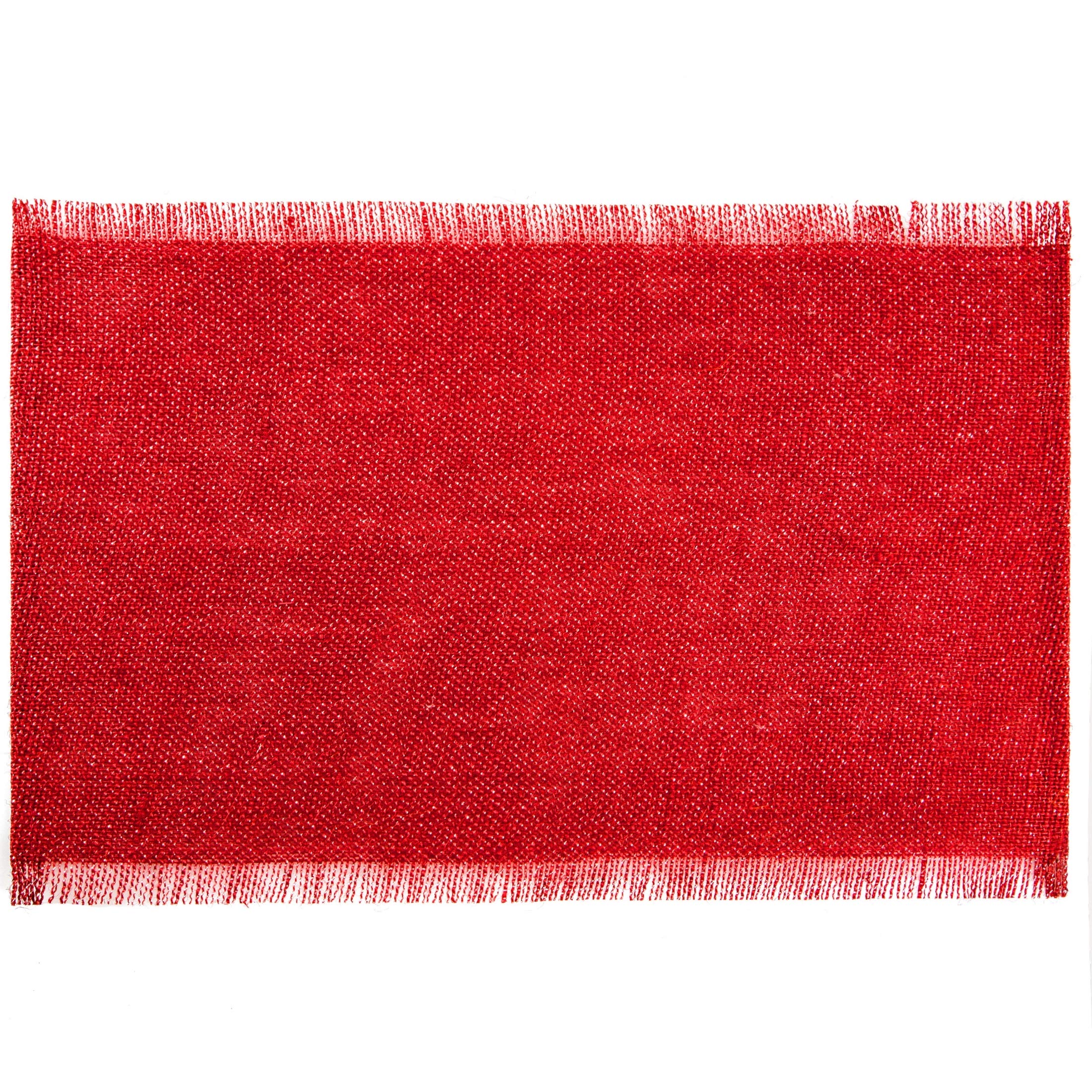 Eurofirany Placemat Coaster Place Mats Placemats Placemats for 6 People 6 Piece Table Mat Rectangular Red 30 x 45 cm
