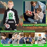 Minecraft Boys Tracksuit Set Black Green 11-12 Years Hooded Joggers view 3