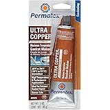 Permatex 81878-12PK Ultra Copper Maximum Temperature RTV Silicone Gasket Maker, 3 oz. (Pack of 12)