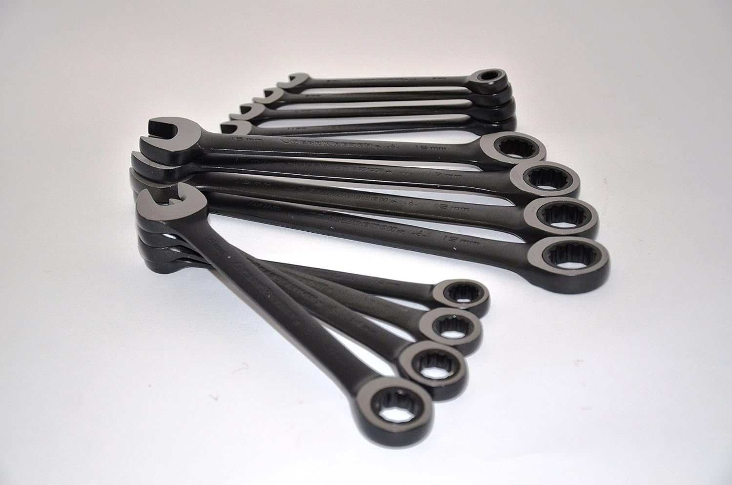 GearWrench 9412BE Ratschenschlüssel-Set Metrisch — 12-teilig In Mattschwarz