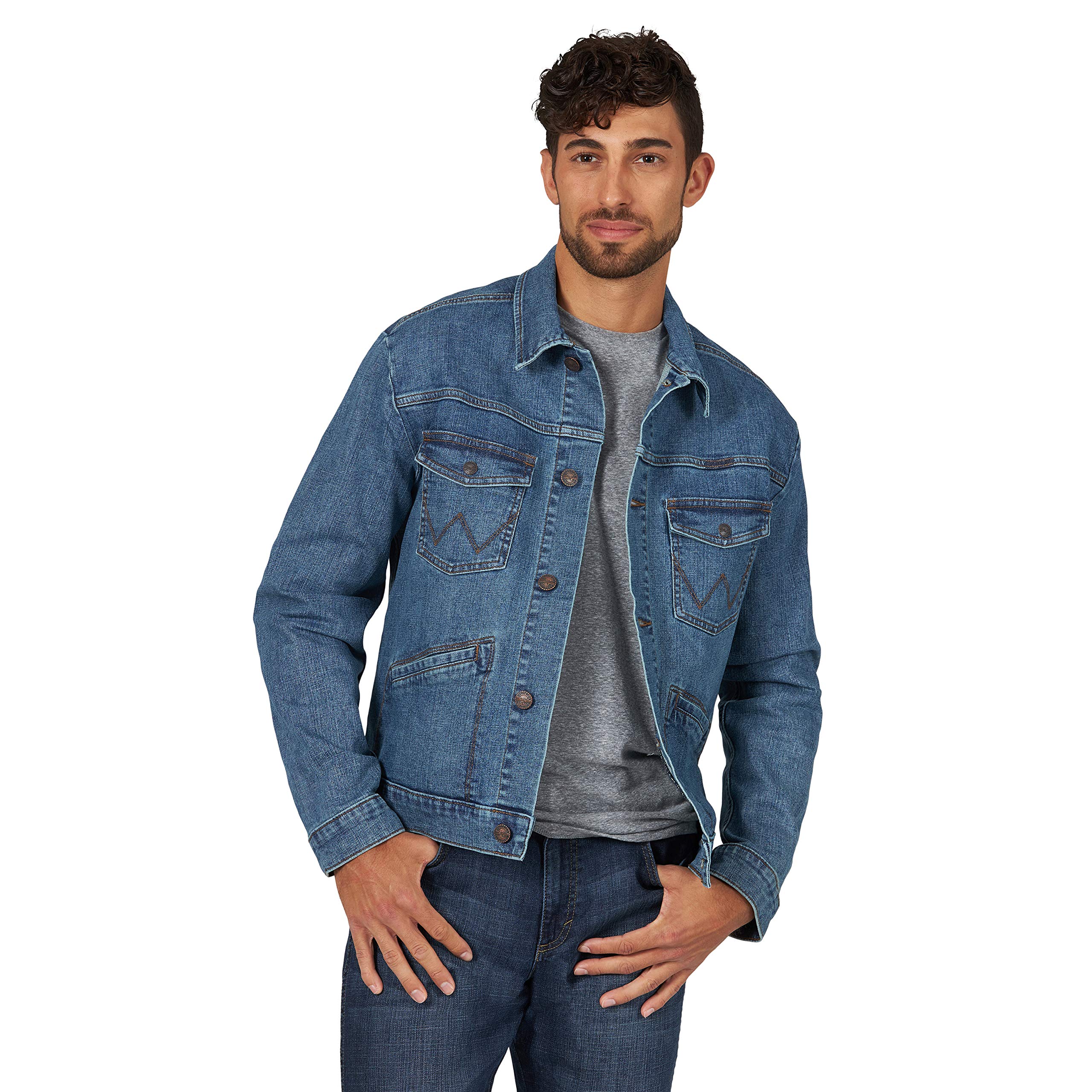 mens stretch denim jacket