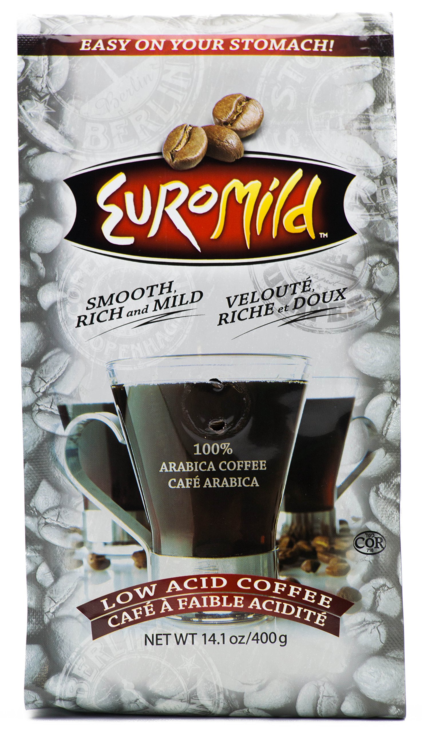 Euromild Low Acid Ground Coffee DECAFFEINATED (14.1 OZ