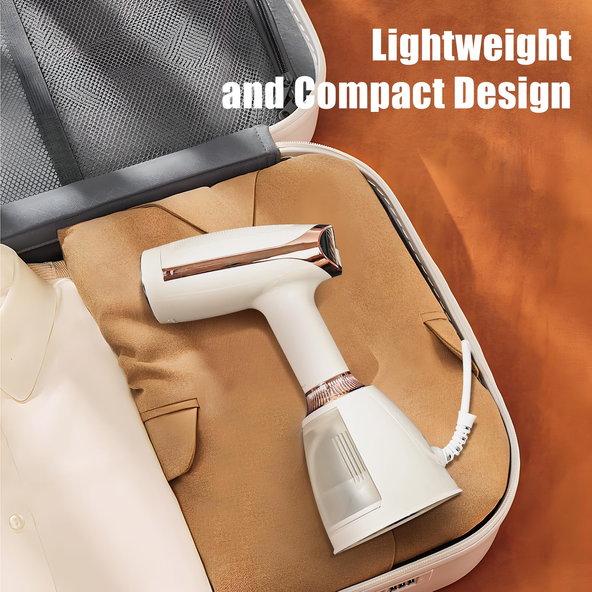 Handheld Steamer for Clothes,15s Fast Heat Up Handheld Steam Iron,1500W Powerful Steam Penetrating Steamer for Clothes,Portable Travel Clothing Steamer, for Removing Wrinkles from Fabrics.