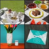 BELLE VOUS 100 Pack White Rectangle Lace Paper Doilies 36.5 x 26cm 14.37 x view 7