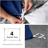 MOONLIGHT20015 Double Duvet Cover Navy Solid 200x200 with 2 Pillowcases view 5