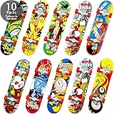 10 Pieces Mini Skateboards Finger Skate Fingerboard Toy Fingertip Movement Board for Adults Boys Girls, Random Pattern(10 Pie