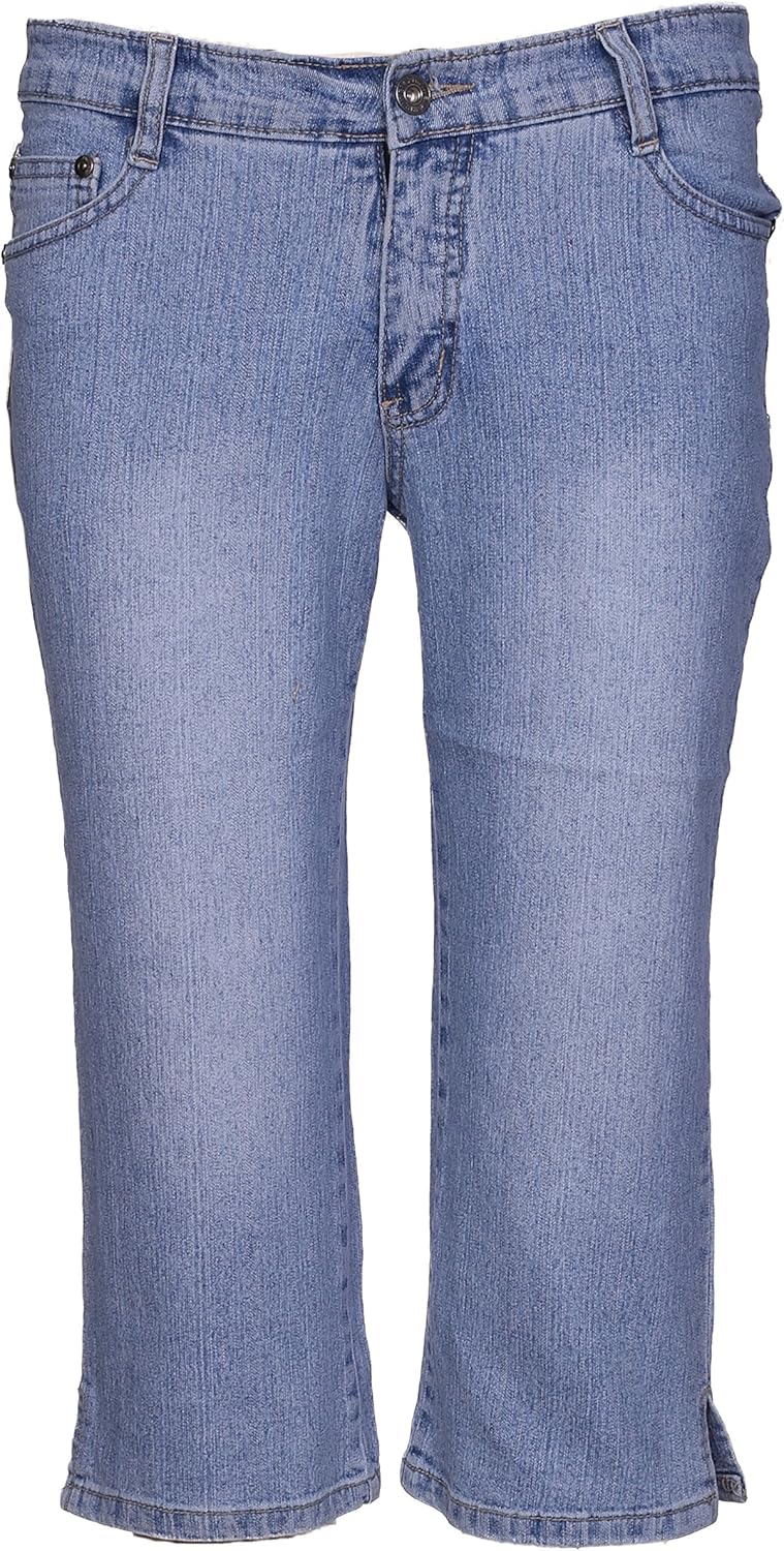 denim three quarter lengths womens