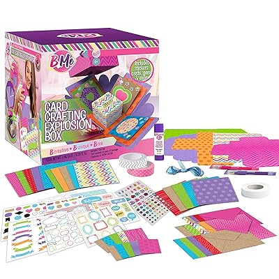 Buy Card Crafting Explosion Arts And Crafts Box Complete Card Making Kit For Girls Birthday Gift Box To Tween Diy Greeting Cards Stationary Set Make Your Own Card Crafts