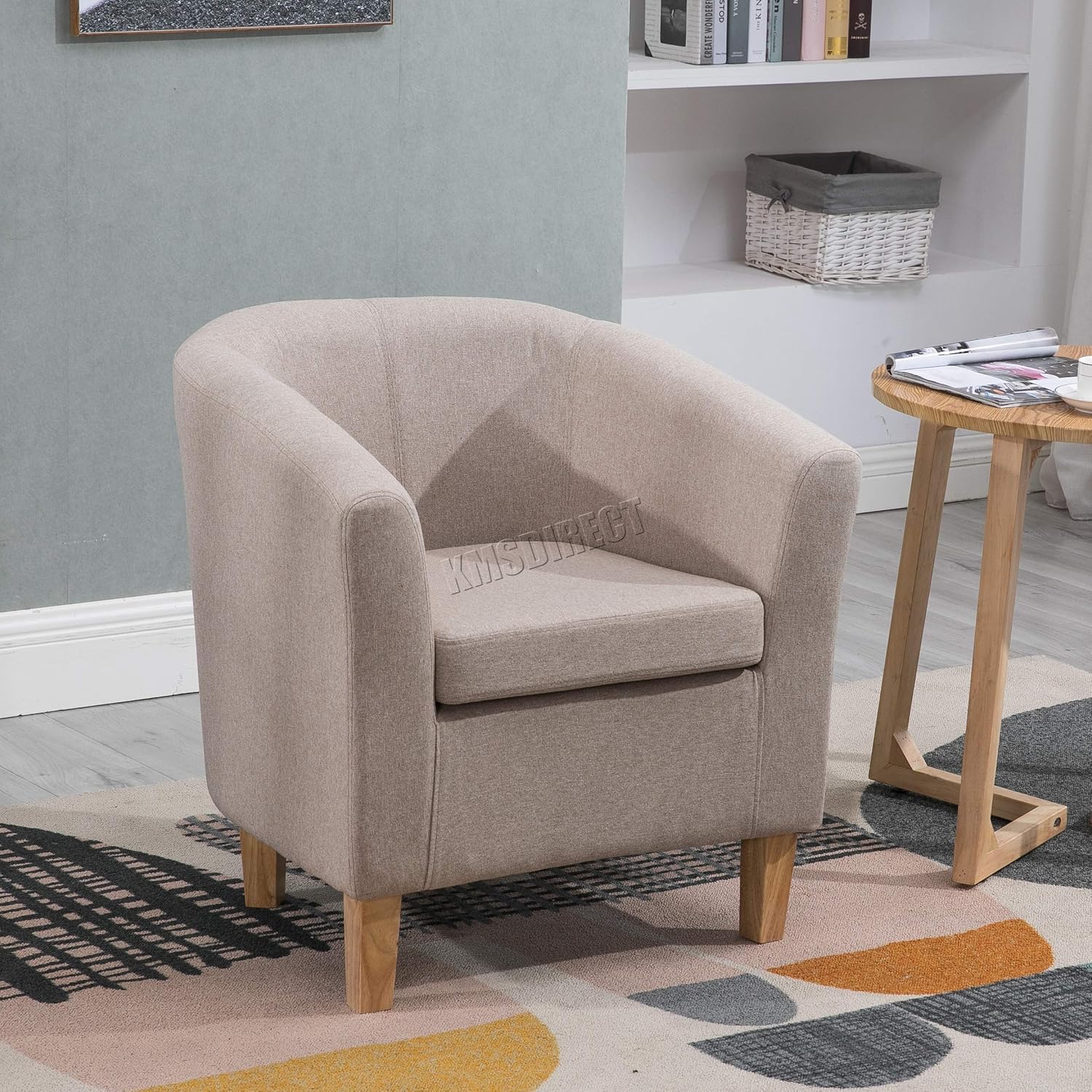 Westwood Foxhunter Linen Fabric Tub Chair Armchair Dining Living