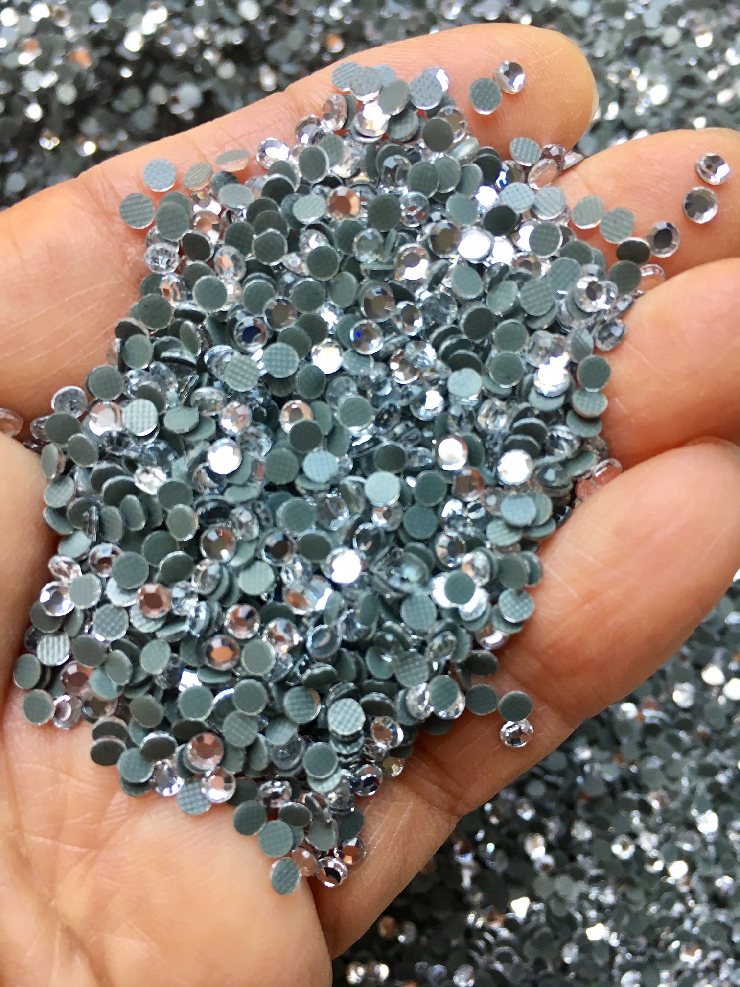 Clear Hotfix Iron On Loose Hotfix Bulk Rhinestones, 3mm 10ss, 10,000