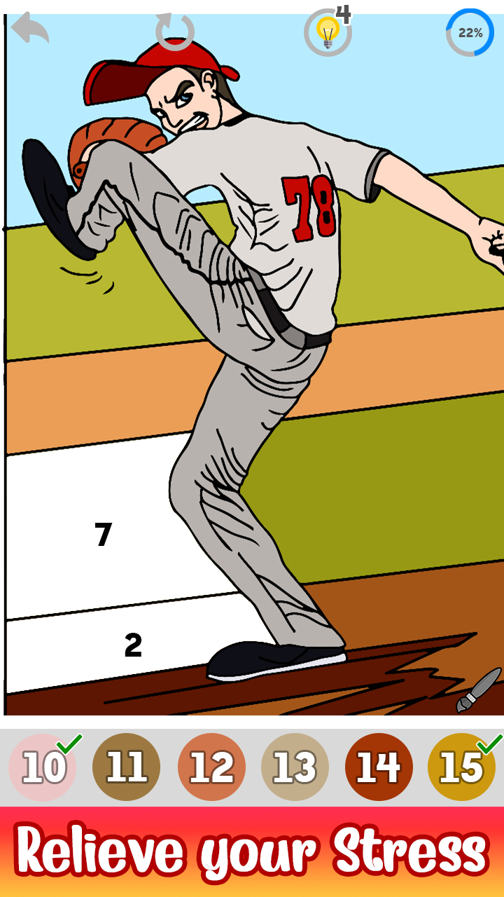 Baseball Paint by Number Sports Paint + Glitter + Crayon + Oil Paint