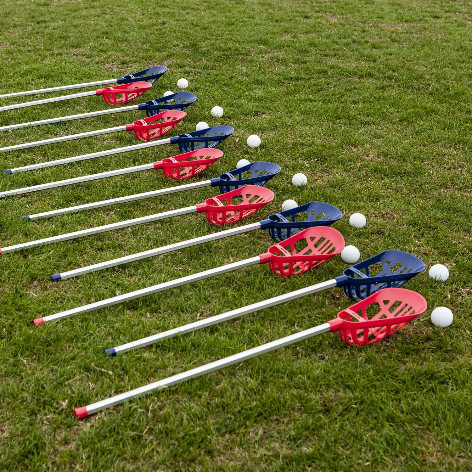 Champion Sports Soft Lacrosse Set: Training Equipment for Boys, Girls, Kids, Youth and Amateur Athletes - 12 Aluminum Sticks and 6 Vinyl Balls for Indoor Outdoor Use : Lacrosse Equipment : Sports & Outdoors