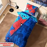 Marvel Spiderman Duvet Cover Set Single Bedding Kids Teens Blue view 4