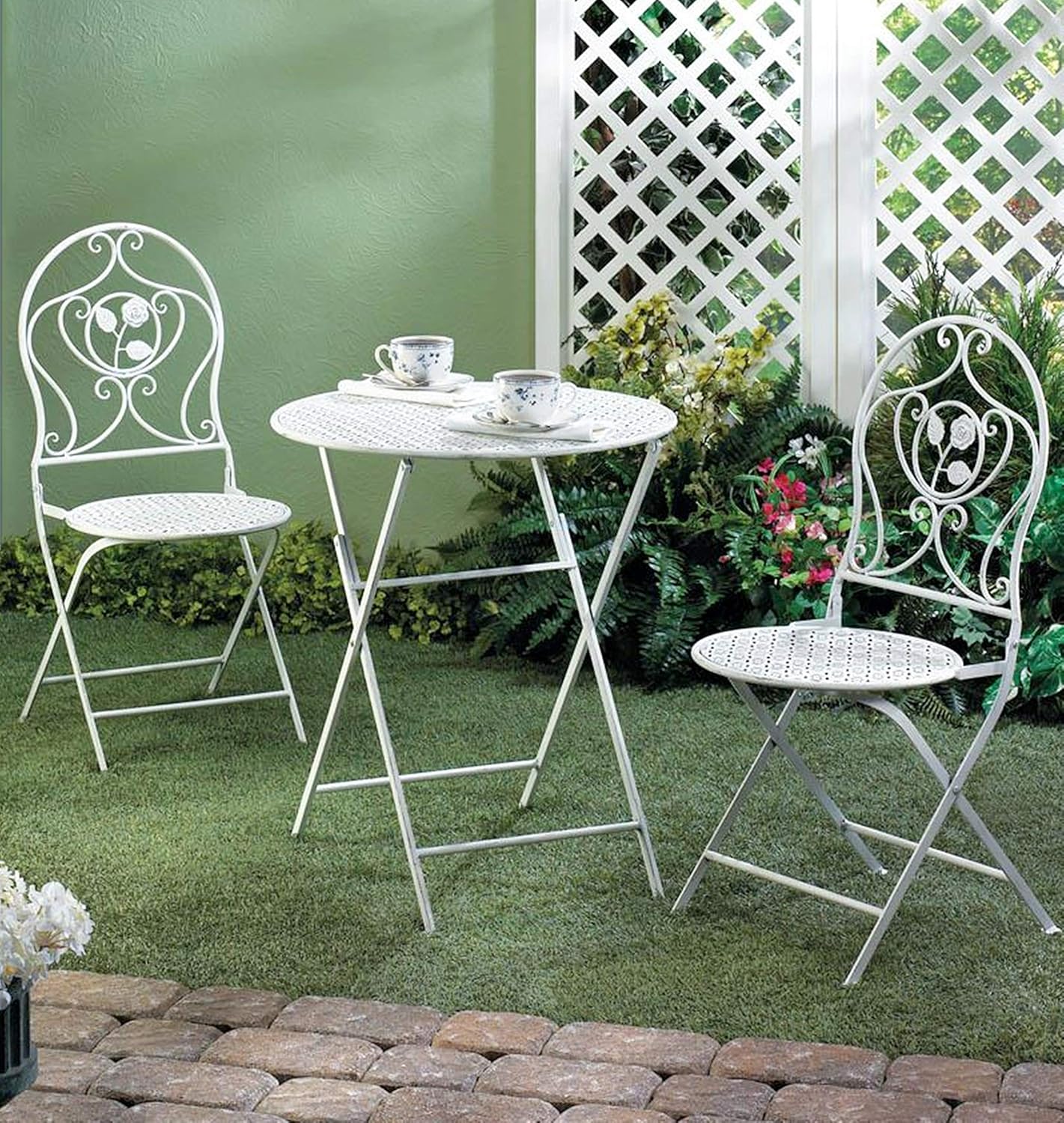 Best rod iron patio set 2 chairs