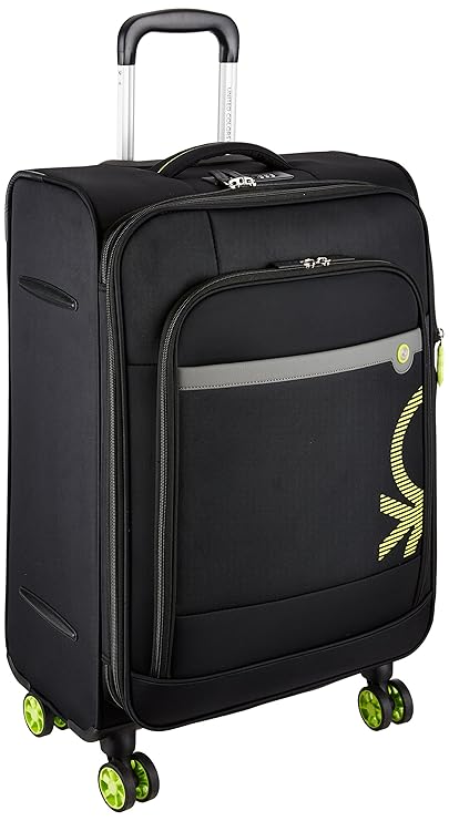 United Colors of Benetton Polyester 69 cms Black Suitcase (0IP6SPO24P01I)