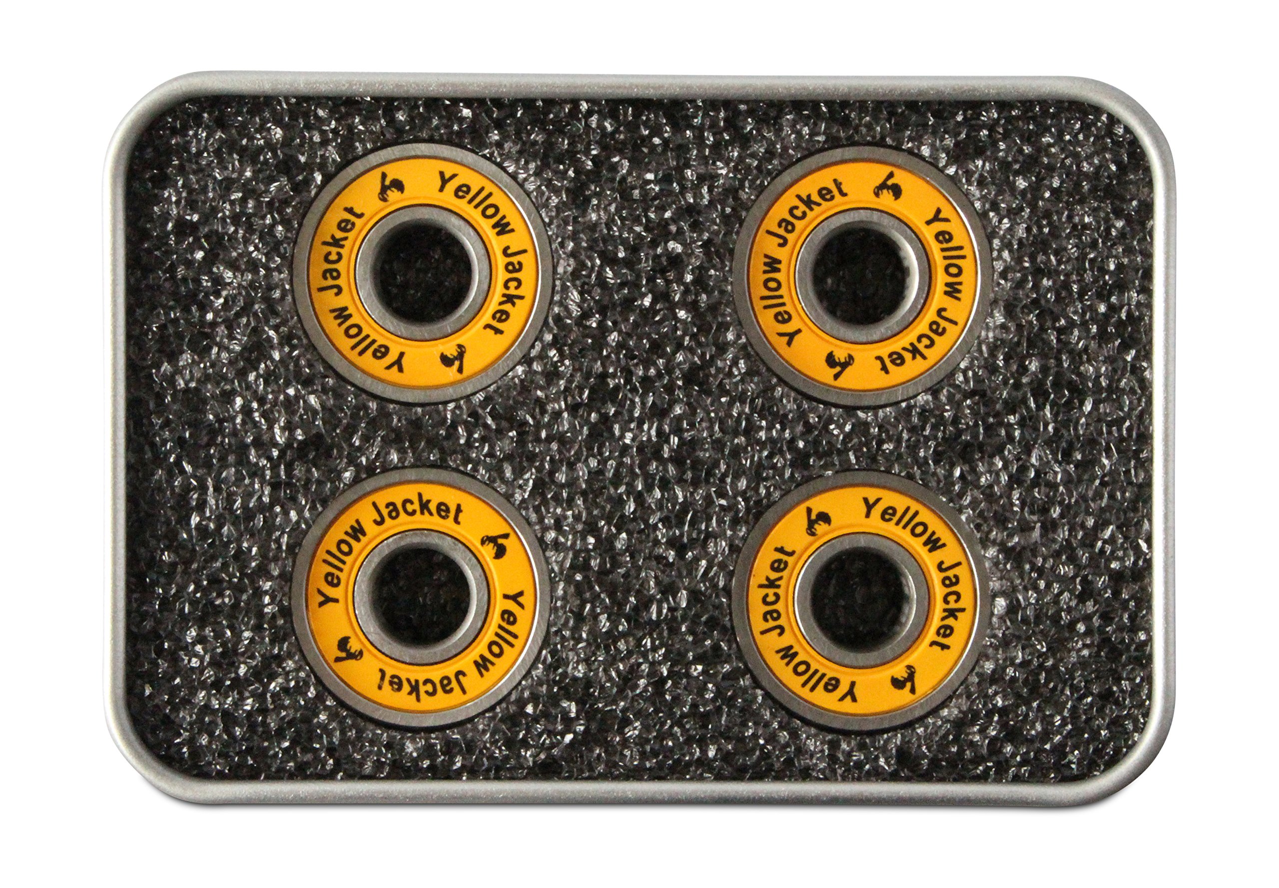 Yellow Jacket Premium Scooter Bearings, Kick Scooter, 608, ABEC 11, Tropical Orange (Pack of 4)