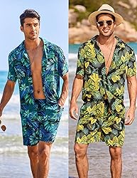 COOFANDY Men's Casual Button-Down Short Sleeve