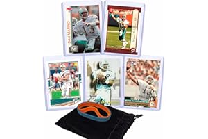 FRUZELG Dan Marino Football Cards (5) Assorted Bundle - Miami Dolphins Trading Card Gift Set