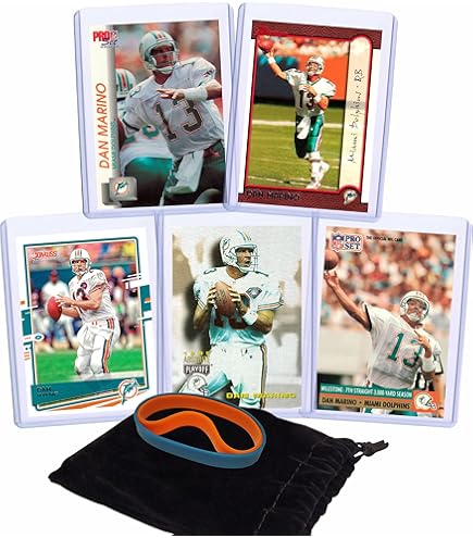 Amazon.com: Dan Marino Football Cards (5) Assorted Bundle - Miami