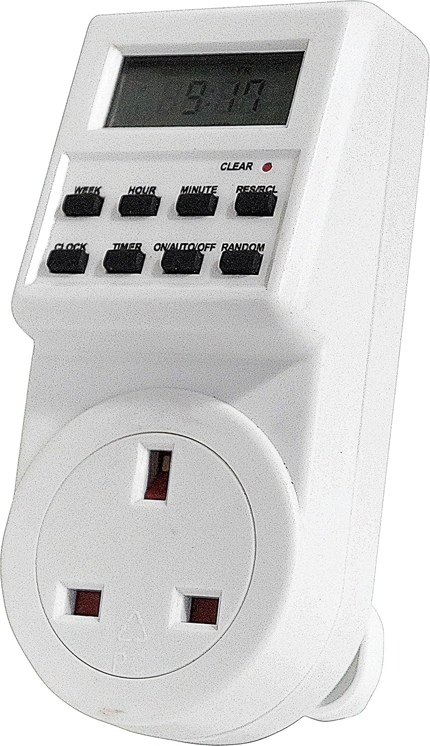 Eagle Digital Energy Saving Plug in 230V 13A 7 Day Timer Switch with 10 Programmes
