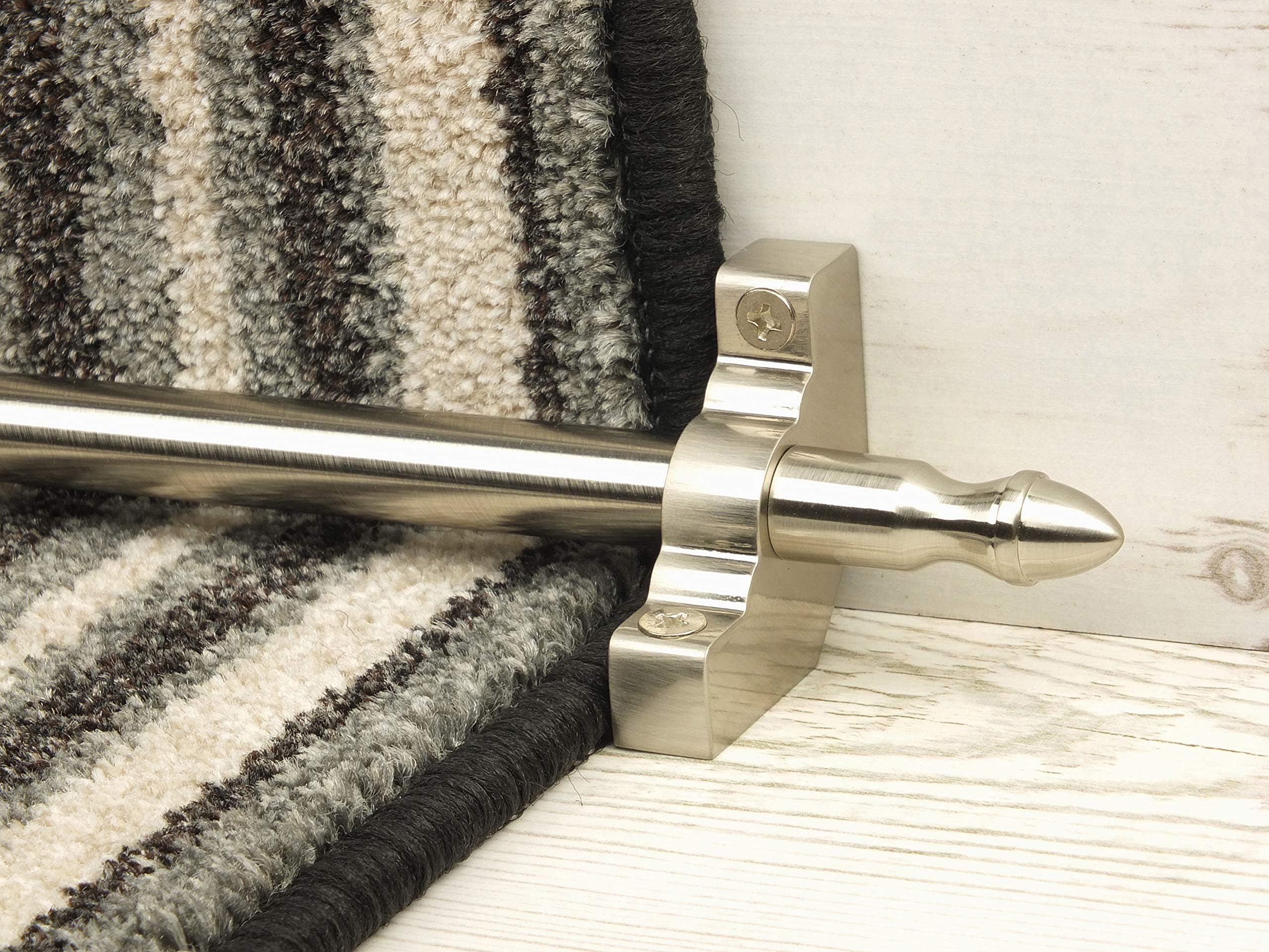 Stair Rods Homepride in Satin Nickel (Runner up to 120cm)