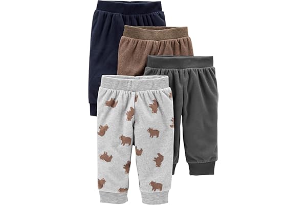 Simple Joys by Carter's Unisex-Baby 4-Pack Neutral Fleece Pantspants