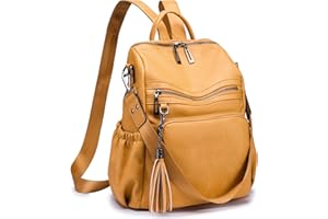 Roulens Women Backpack Purse Fashion Leather Large Ladies Shoulder Bags Travel Backpack Purse for Women