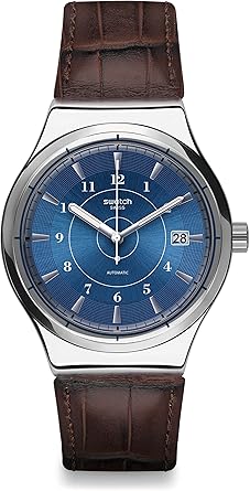 Swatch Reloj Digital para Hombre de Cuarzo con Correa en Cuero ...