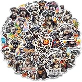 MONIZY Schnauzer Stickers 50 Pieces Vinyl Waterproof Decal for Laptop Water Bottle Phone Car Window Bike Motorcycle Stakeboard Scrapbook Schnauzers Sticker Gifts for Kid Teen Adult