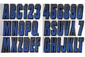 Hardline Products Series 300 Factory Matched 3-Inch Boat & PWC Registration Number Kit, Blue/Black - BLBKG300