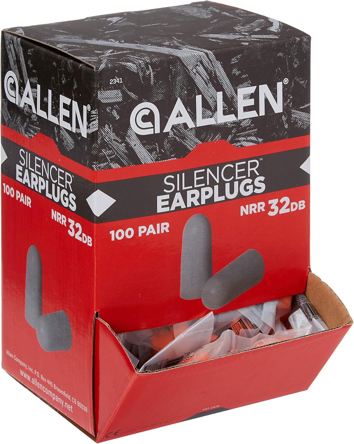 Allen Silencer Foam Ear Plugs, 32dB, Orange : Sports & Outdoors
