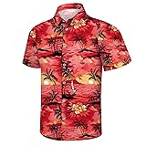 Mizvsitrd Hawaiian Shirt for Men, Beach Shirts for