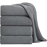 Extra Large Bath Towel Sheet Set 35x70 Inches - Oversized Highly Absorbent Towels Set,Jumbo Microfiber - Quick Dry, Lightweight,Super Soft for Bathroom,Hotel,SPA,Pack of 4 (Gray)