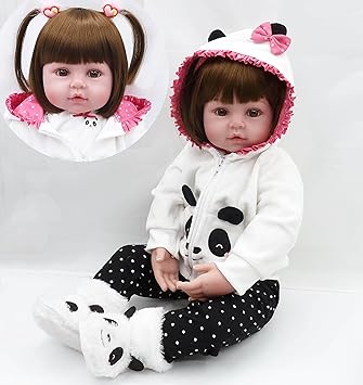 iCradle Realistische Weiche Silikon Vinyl Reborn Babypuppen Mädchen Kleinkind Reborn Baby Dolls Lebensechte Puppen Magnetisch