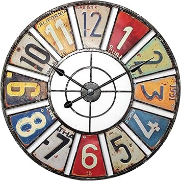 Tronicxl Xxl Retro Design Wanduhr Metall Usa Vintage 60 Amazon De Elektronik
