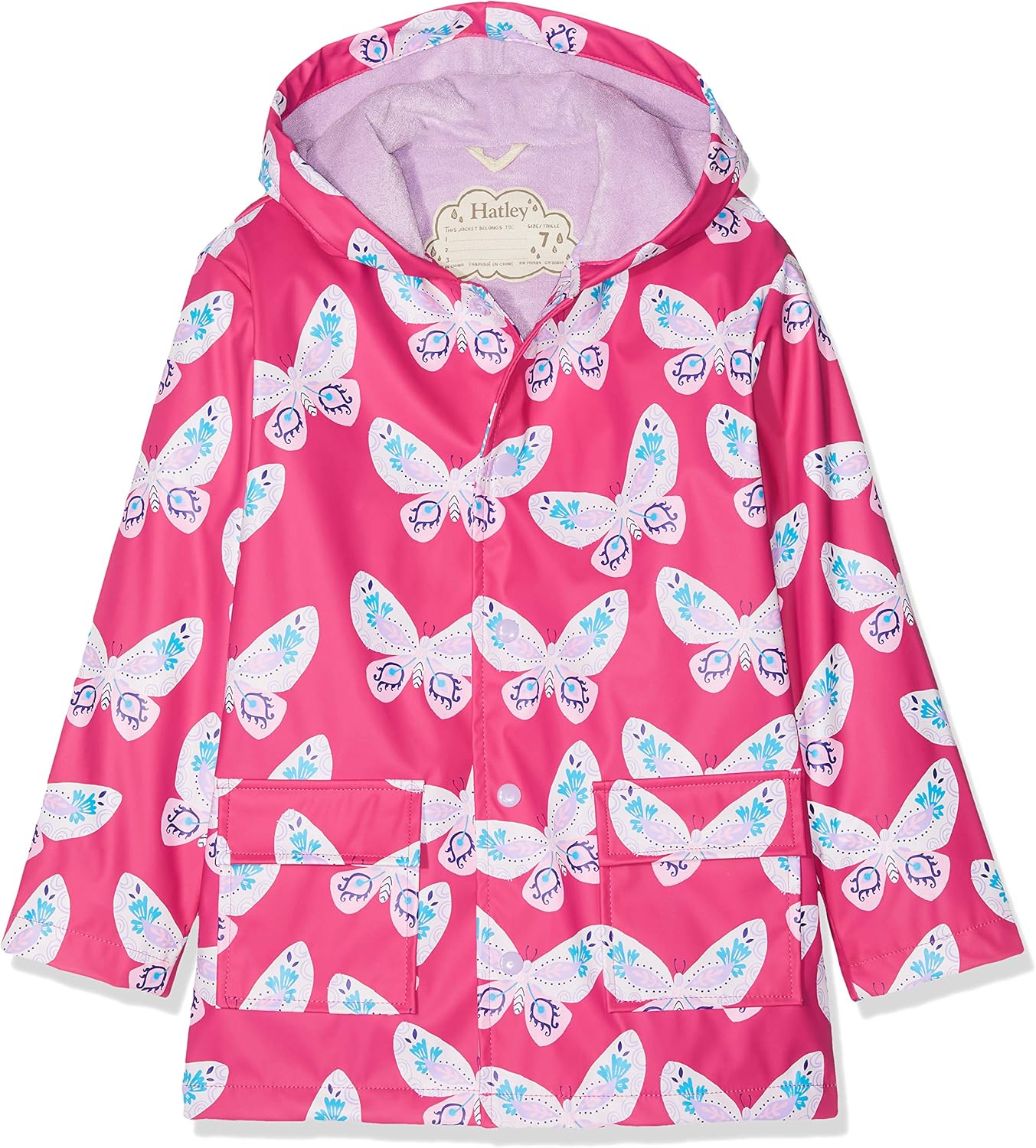 Hatley Kids Girl's Decorative Butterflies Raincoat (Toddler