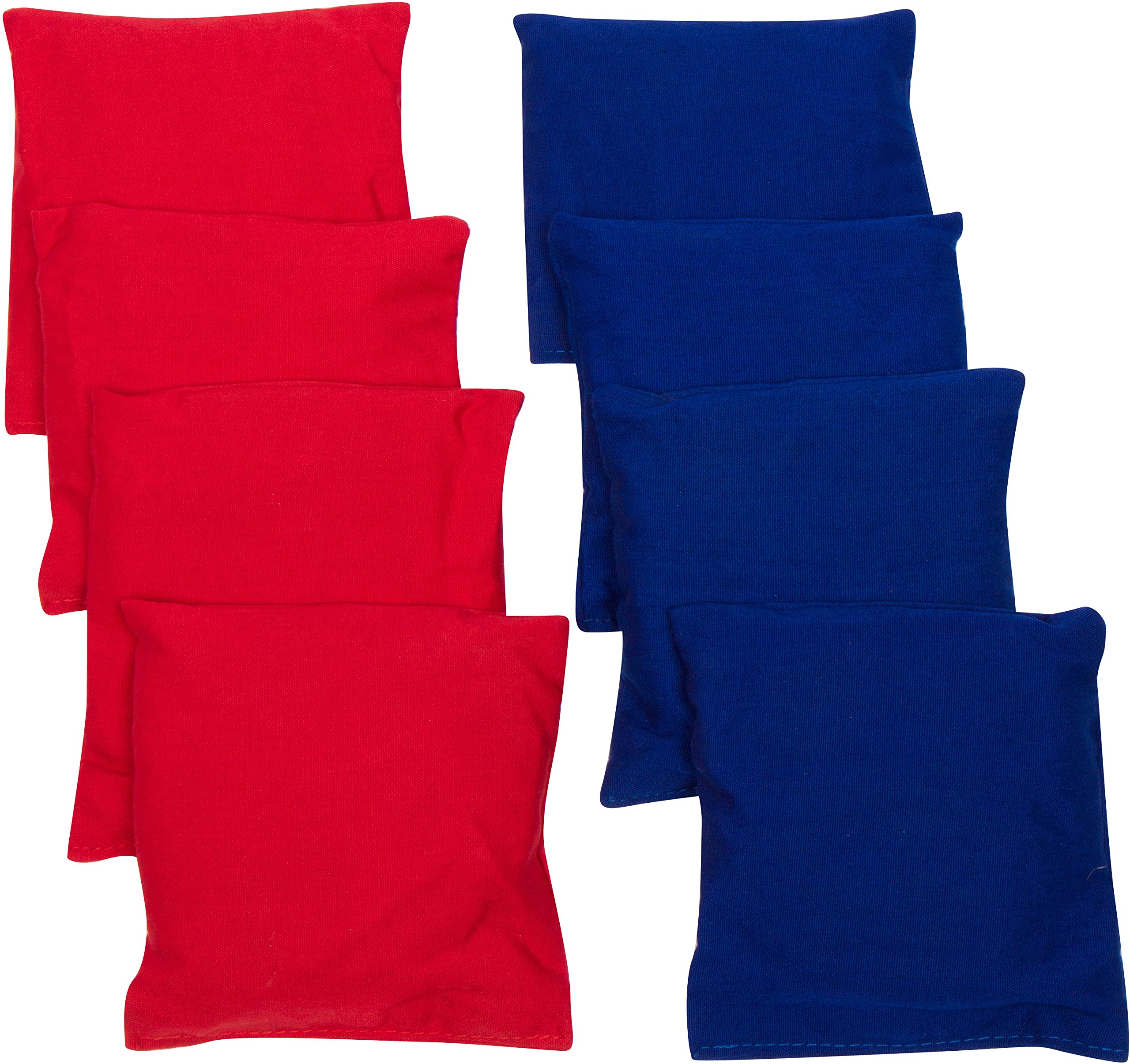 Simply Sports 6" Starter Set Cornhole Bean Bags (Set of 8) (Red, Blue)