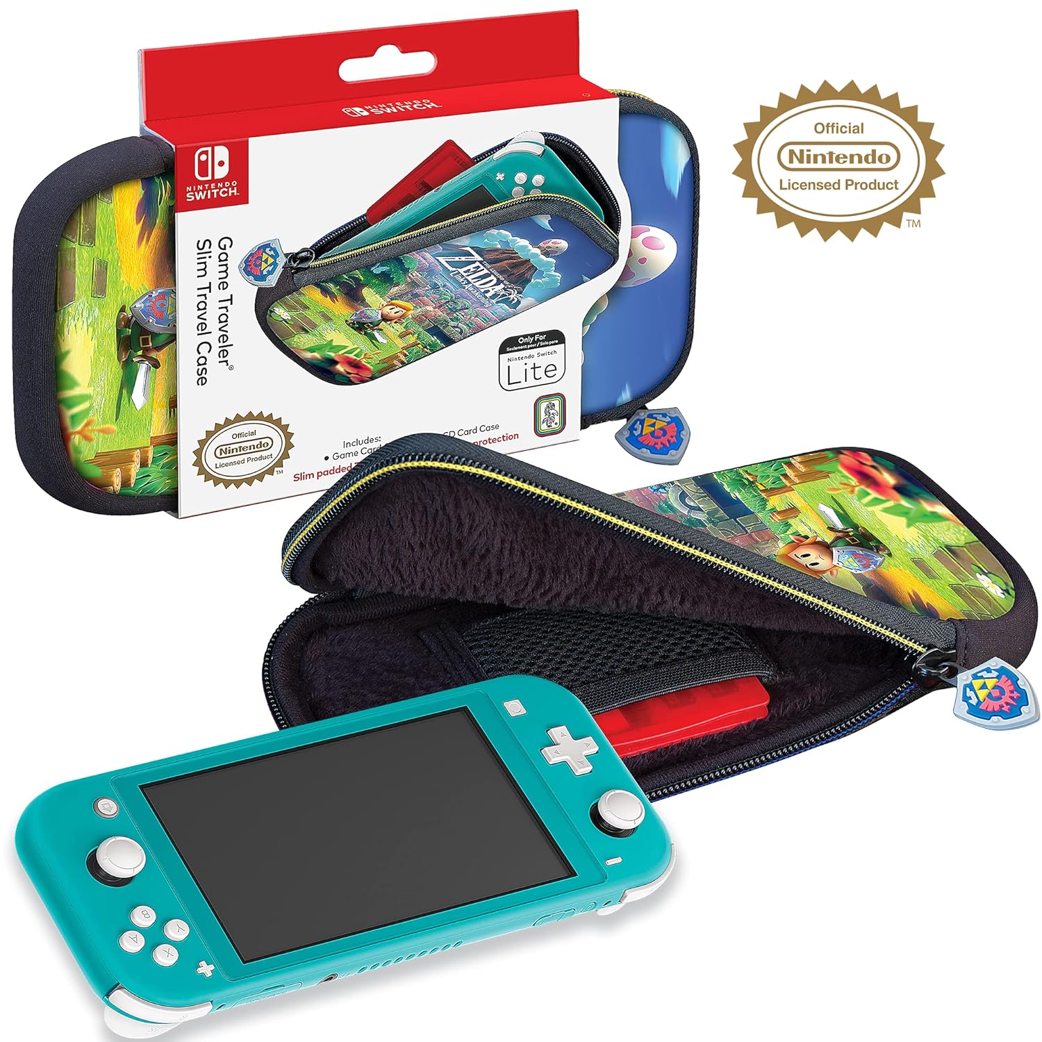 Game Traveler Licensed Nintendo Switch Lite Slim Zelda Case Protective Vinyl Case With Loop Handle And Game Case Storage Nintendo Switch Video Games Amazon Com